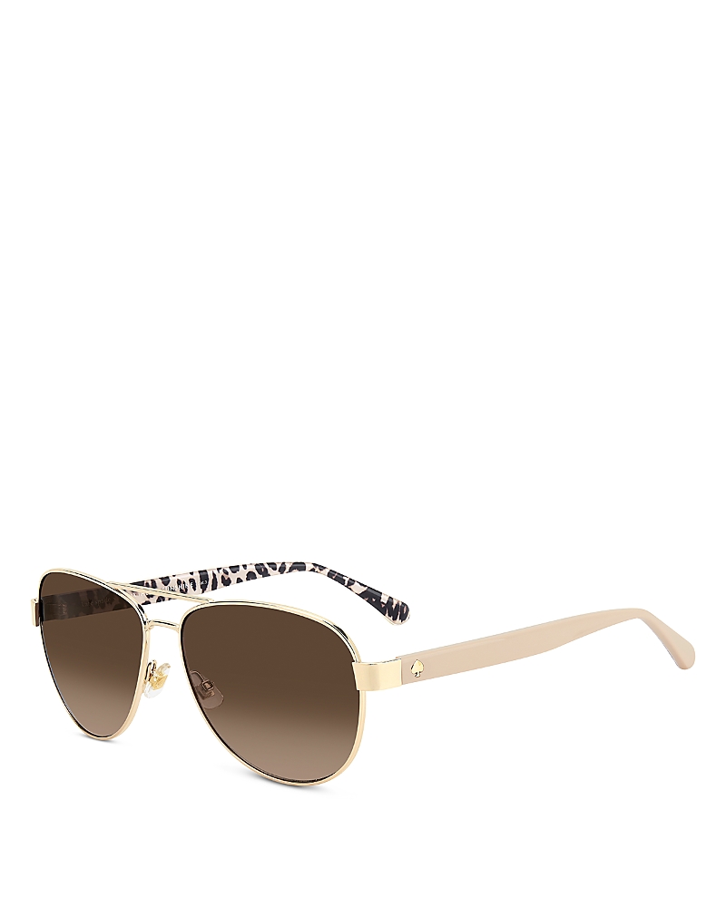Kate Spade New York Polina 61mm Gradient Oversize Pilot Sunglasses In Blue