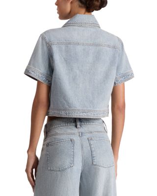Tesha Denim Cropped Top