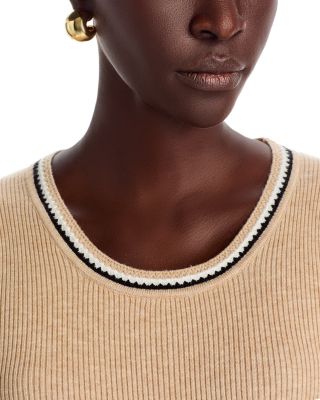 Blouson Sleeve Tipped Sweater