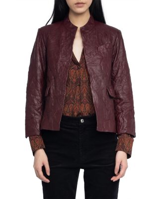 Zadig & Voltaire - Veryn Cuir Froisse Leather Jacket