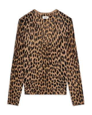 Rivy CP Leopard Print Cashmere Sweater 