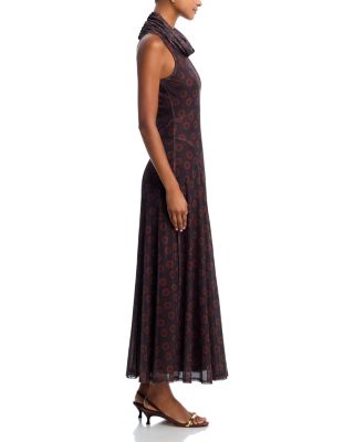 Turtleneck Mesh Maxi Dress - Exclusive