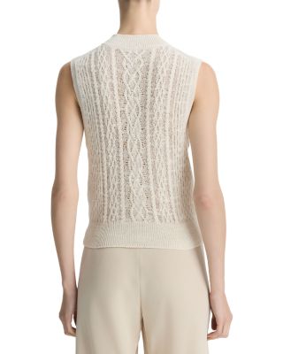 Sleeveless Cable Knit Top