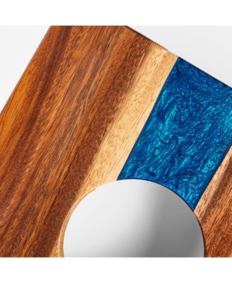 1ft x 2ft River Epoxy Resin with Live Edge Acacia Pathfinder ART Cornhole Board Sets