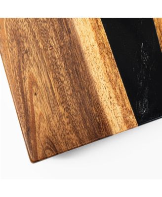 1ft x 2ft River Epoxy Resin with Live Edge Acacia Pathfinder ART Cornhole Board Sets