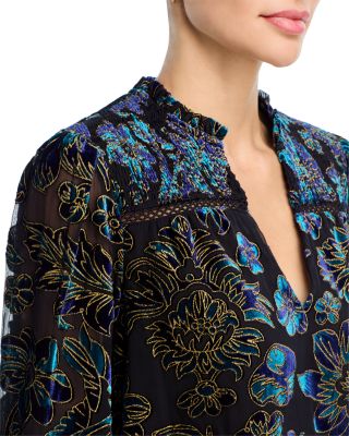 Velvet Burnout Boho Blouse - Exclusive 