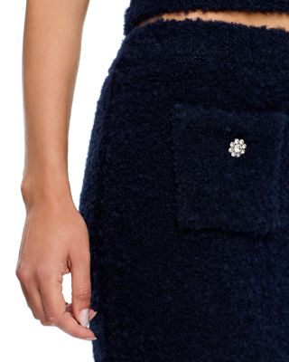Boucl&eacute; Crystal Button Skirt - Exclusive