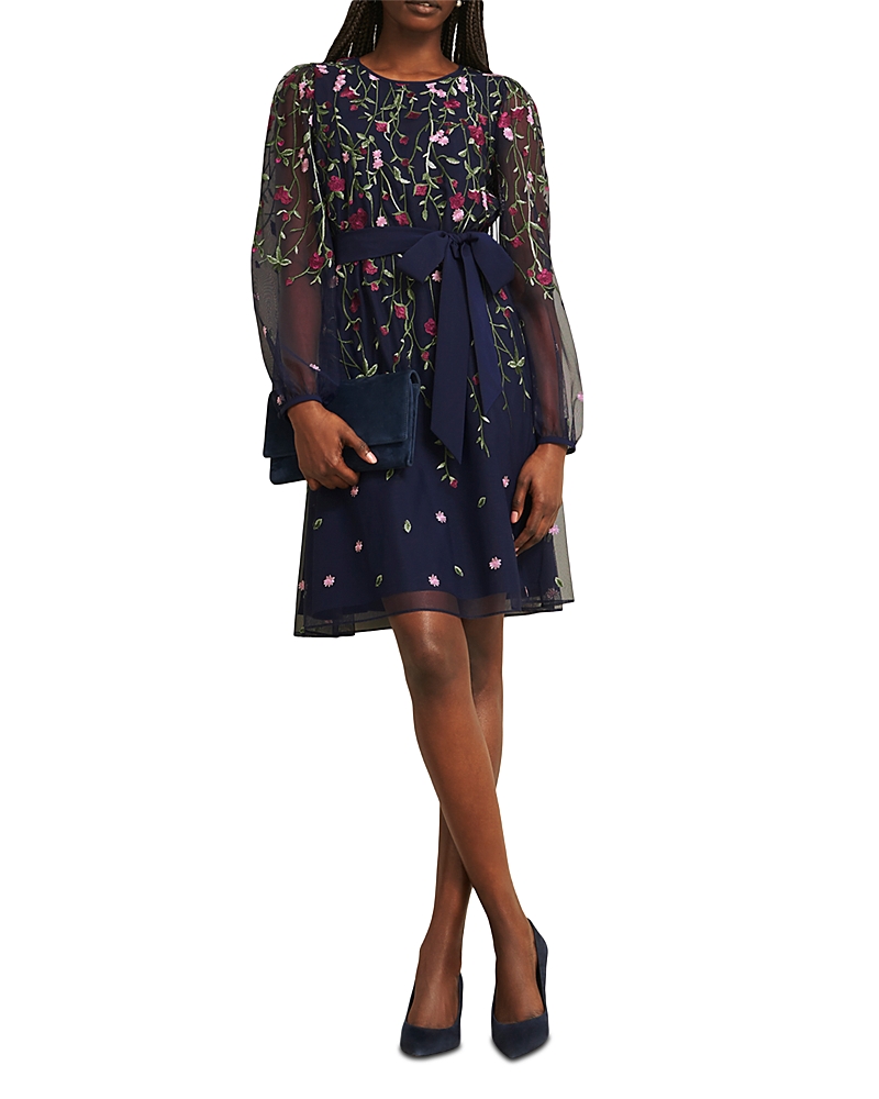 Hobbs London Petite Emmy Embroidered Dress