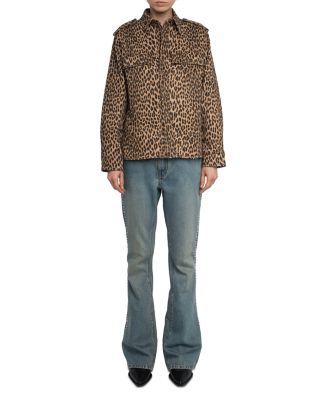 Taskam Leopard Denim Jacket