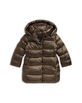 Girls' Down Hooded Long Jacket - Little Kid