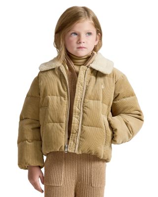 Girls' Cotton Corduroy Down Jacket - Little Kid