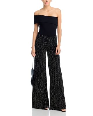Embellished Wide Leg Pants