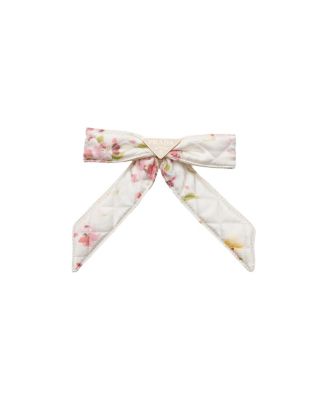 Floral-Print Satin Hair Clip