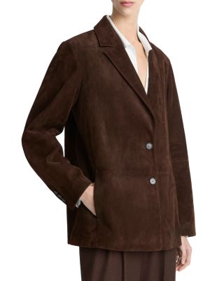 Suede Two Button Blazer