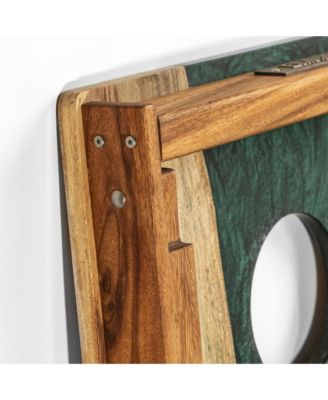 2ft x 4ft River Epoxy Resin with Live Edge Acacia Pathfinder ART Cornhole Boards