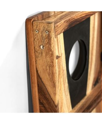 2ft x 4ft River Epoxy Resin with Live Edge Acacia Pathfinder ART Cornhole Boards