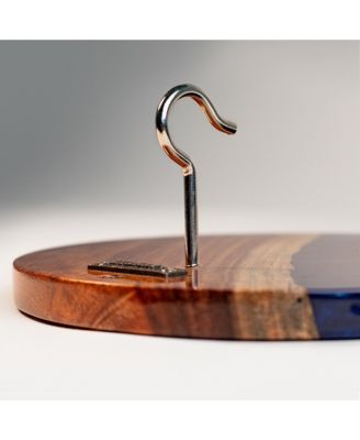 The River Epoxy Resin with Live Edge Acacia Wayfarer ART Hook & Ring Game