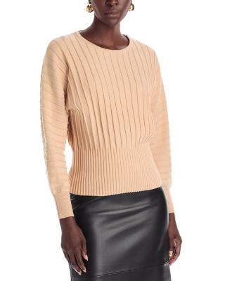 Dolman Sleeve Ribbed Sweater