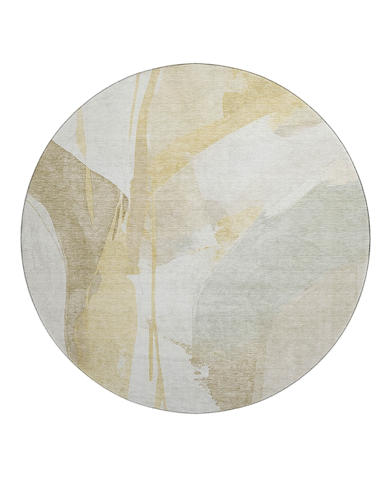 Dalyn Rug Company Dalyn Ravenna Washable Rn7 Round Area Rug, 8' X 8' In Sand