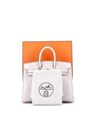 Birkin 25 Handbag Light Togo with Palladium Hardware