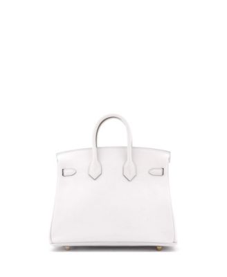 Birkin 25 Handbag Grey Swift with Gold Hardware