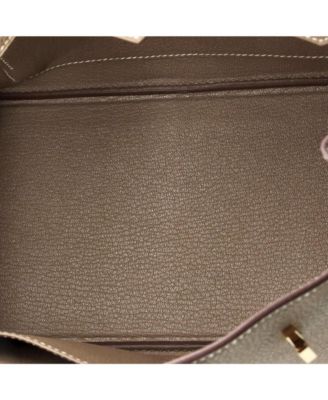 Birkin 25 Handbag Grey Togo with Gold Hardware