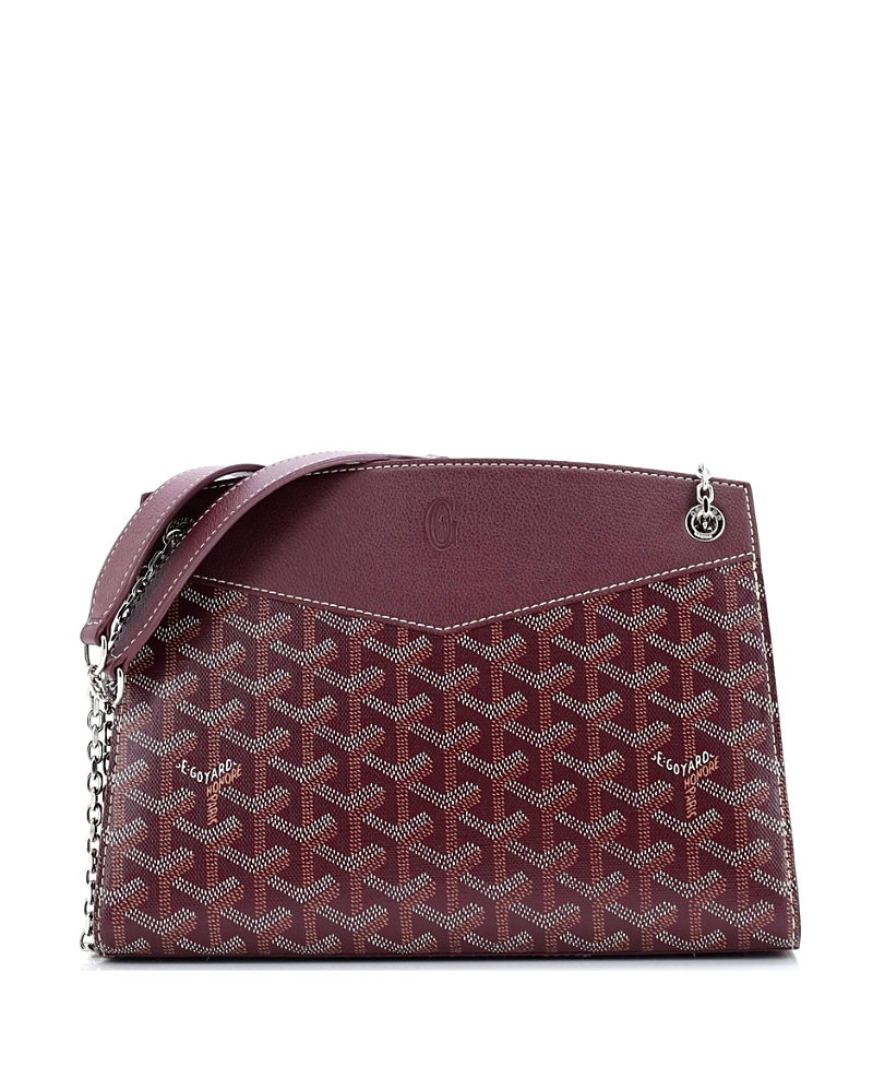 Pre-owned Pre-owned Goyard Goyard Pm Structured Rouette Chain Shoulder Bag Coated Canvas In Red