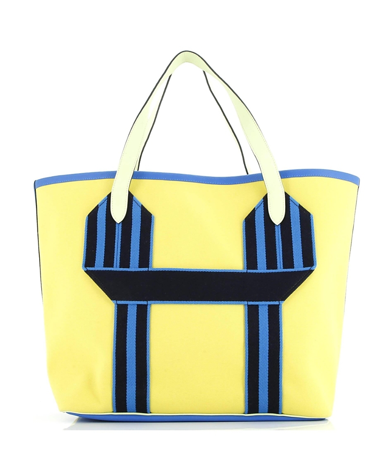 Pre-owned Pre-owned Hermes Hermes Pursangle Tote Canvas With Leather