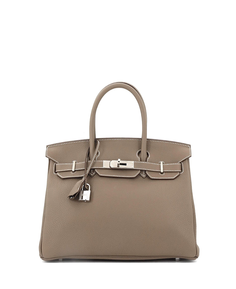Pre-owned Pre-owned Hermes Hermes Birkin 30 Handbag Grey Togo With Palladium Hardware In Brown