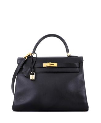 Pre-Owned HERMÈS - Kelly 32 Handbag Black Gulliver with Gold Hardware