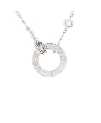 Pre-Owned Cartier - 2 Diamonds Love Bracelet 18K White Gold with Diamonds