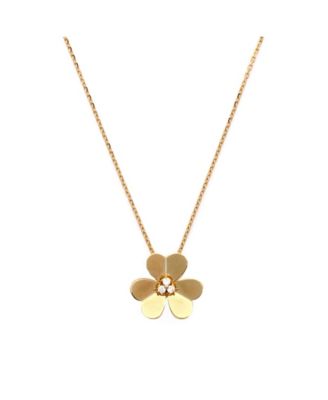  Large Frivole Pendant Necklace 18K Gold with Diamonds