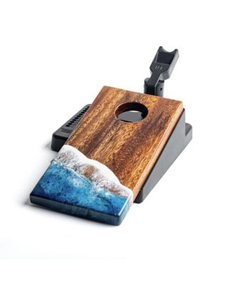 The Beach Epoxy Resin Mahogany Pathfinder ART Mini Tabletop Cornhole Game