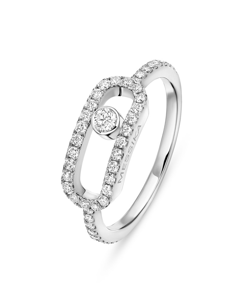 Messika Diamond Move Uno Large Model Pave Ring in 18K Gold, 0.31 tcw in White Gold