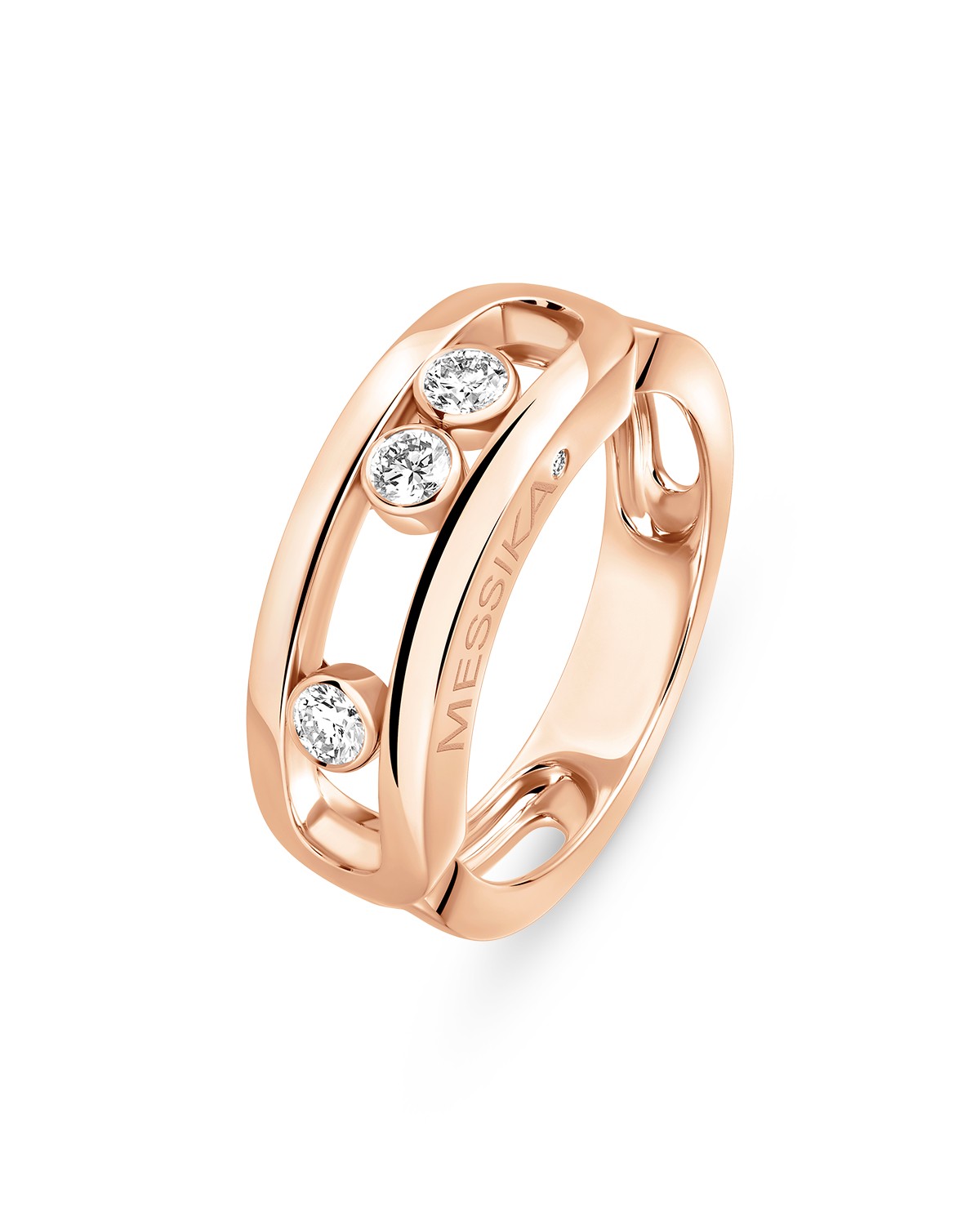 18K Gold Diamond Move Ring, 0.24 tcw