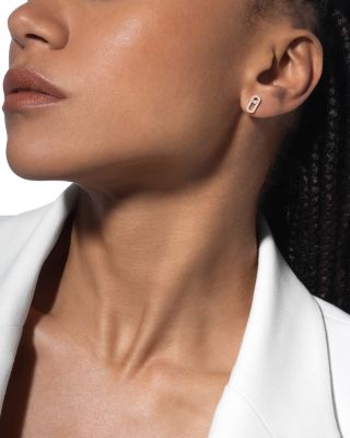 Diamond Move Uno Pav&eacute; Stud Earrings in 18K Gold, 0.16 tcw