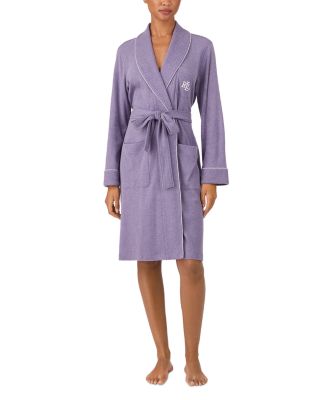 Long Sleeve Quilted Collar Short Robe
