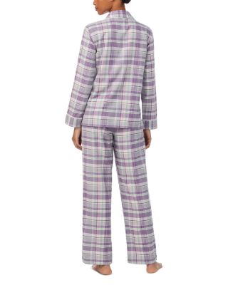 Long Sleeve Notch Collar Long Pants Pajama Set