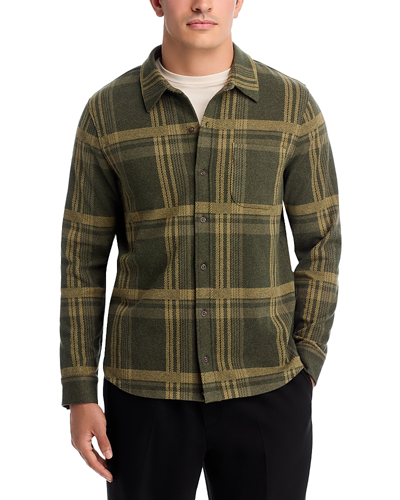 Vince Plaid Knit Shirt Jacket