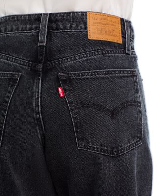 Baggy Dad High Rise Barrel Jeans in Rebel Edge