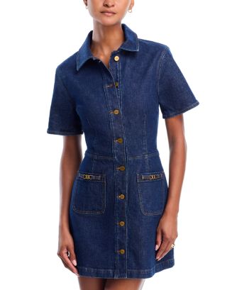 Paige Women's Clementine Denim Mini Dress - Blue - Size 12 - Bijoux