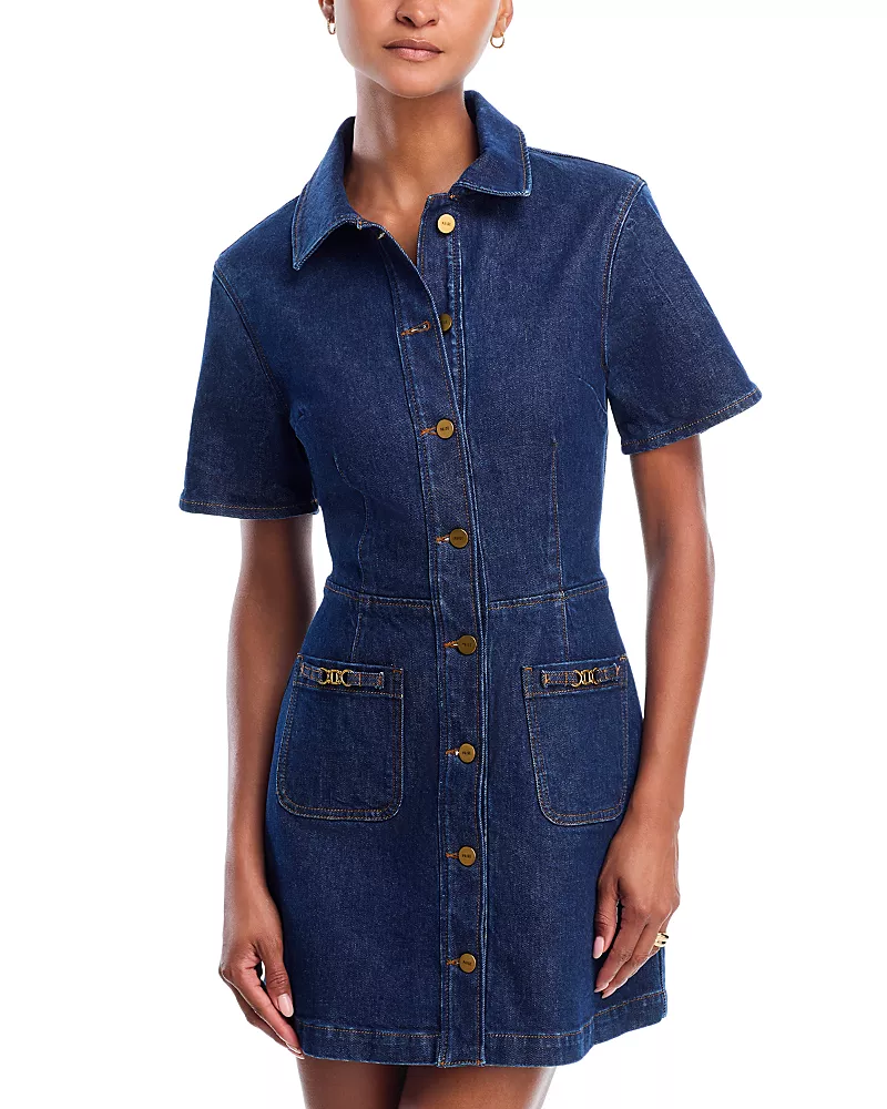 Paige Clementine Denim Mini Dress