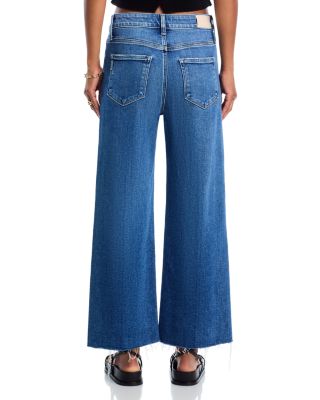 Anessa High Rise Raw Hem Wide Leg Jeans in Westminster Distressed