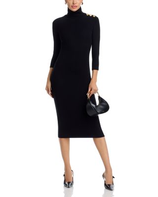Voletta Three Quarter Sleeve Turtleneck Dress