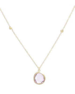Amethyst Necklace in 14K Yellow Gold, 18"
