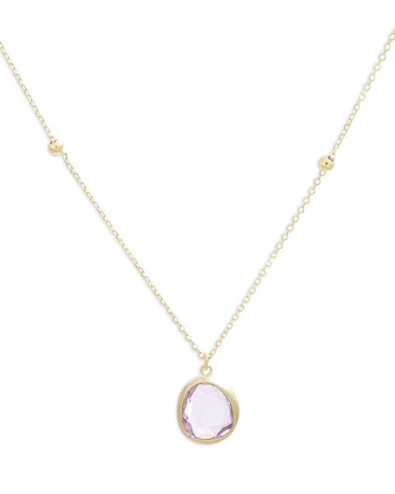Bloomingdale's Amethyst Necklace In 14k Yellow Gold, 18 In Gold