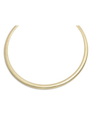 Domed Flex Collar Necklace 14K Yellow Gold, 18"