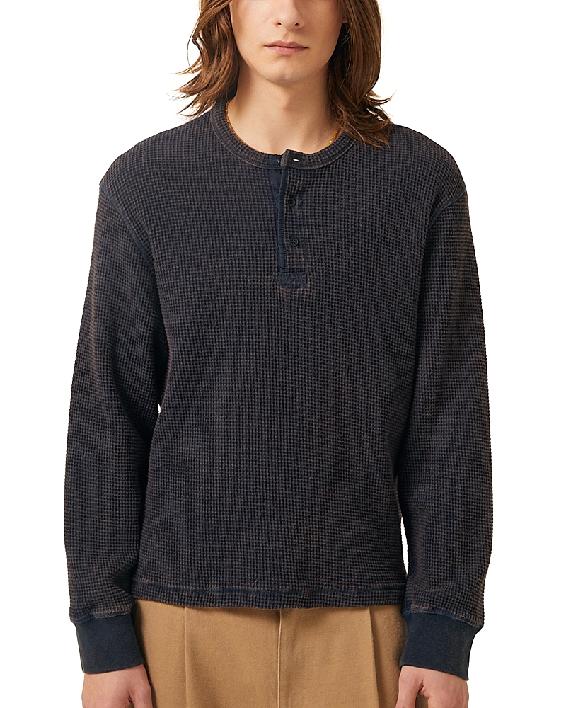 Corridor Waffle Henley In Blue