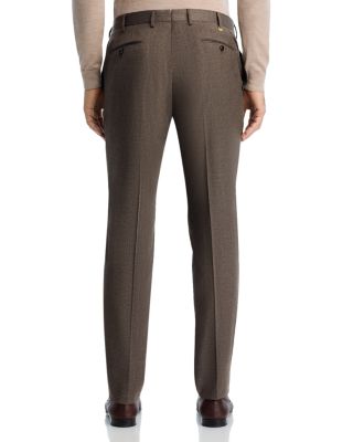 Melange Stretch Flannel Slim Fit Trousers