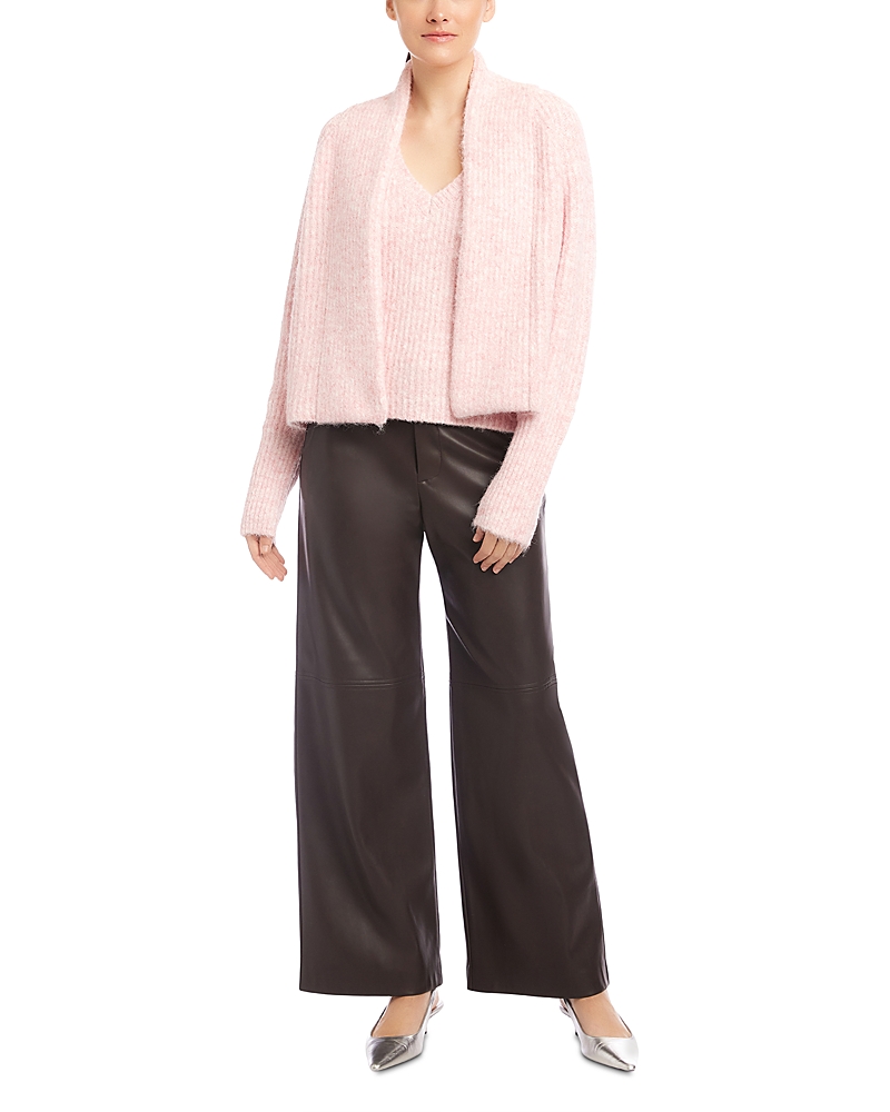 Fifteen Twenty Cely Open Front Cardigan In Pink